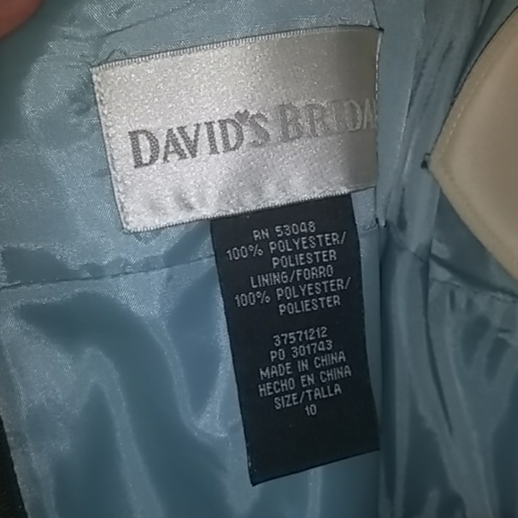 David's Bridal Light Blue and Black dress - Picture 5 of 5